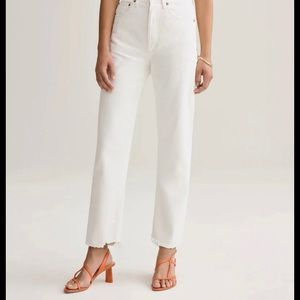 Agolde Candid 90s Jean Mid Rise Loose Fit in white size 29